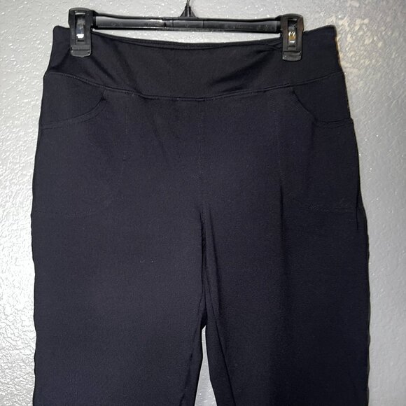 Yogipace Women’s Tall Straight Leg Pants L Black High Waist Yoga Work Travel - Picture 4 of 5